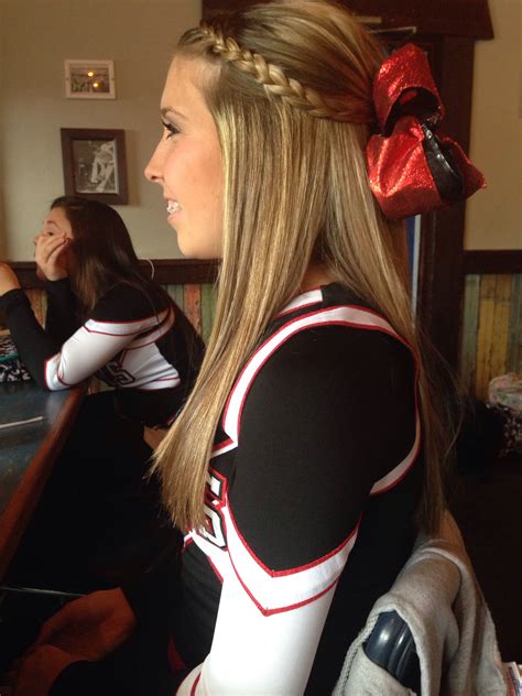 cheer competition hairstyles|cute hairstyles for cheer practice.